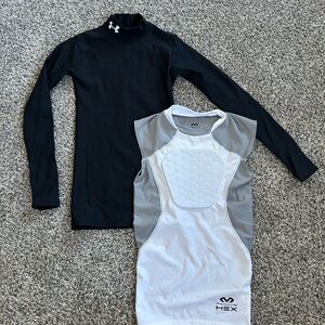 Under Armour Long Sleeve Compression Top & Hex sleeveless sports chest protector